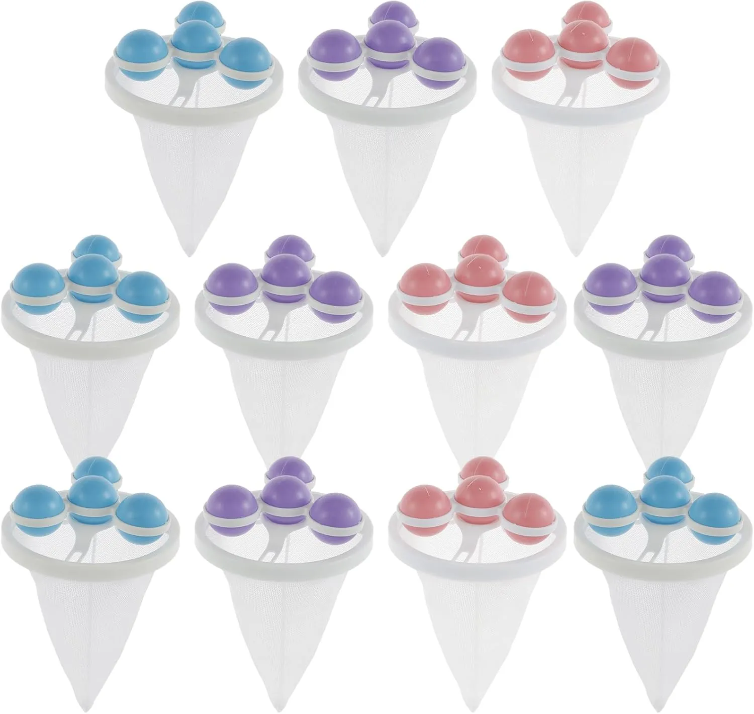 11 Pcs Floating Hair Filtering Mesh Removal, Lint Catcher for Washing Machine, Reusable Hair Filter Cleaning Mesh Bag, Washer Hair Catcher Laundry, Pet Dog Cat Hair Remover