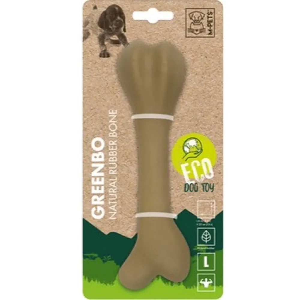 15% OFF: M-Pets Greenbo Natural Rubber Bone Dog Toy