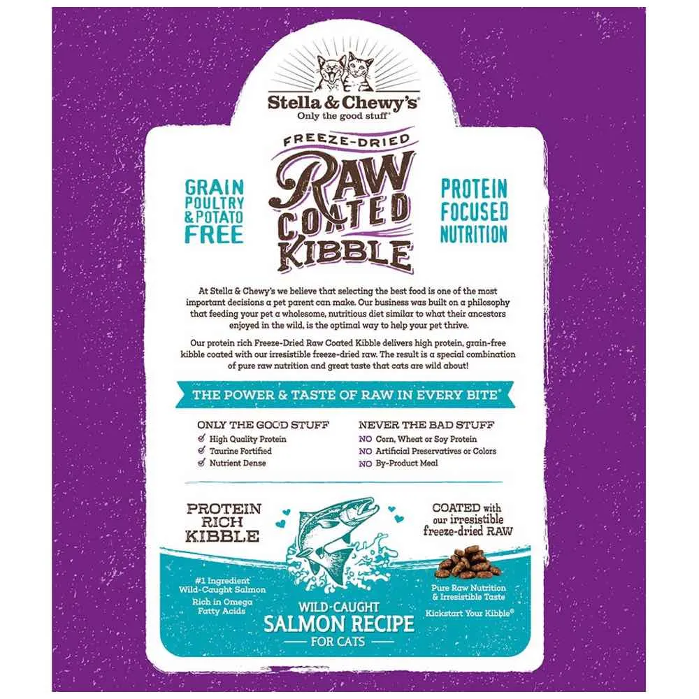 15% OFF: Stella & Chewy’s Freeze-Dried Raw Coated Kibble Salmon Grain-Free Dry Cat Food