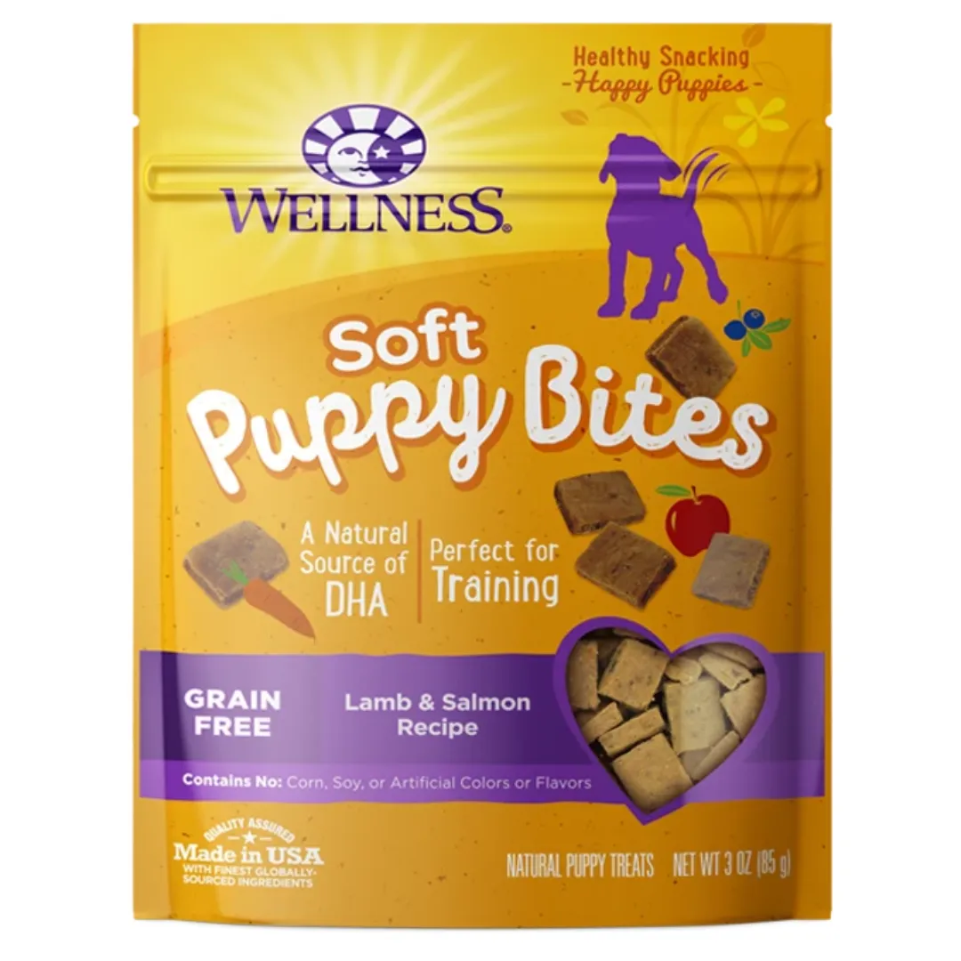 20% OFF: Wellness Puppy Bites Grain-Free Soft Lamb & Salmon Treats