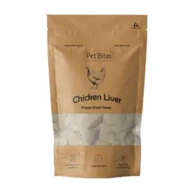 36% OFF Pet Bites Chicken Liver Freeze Dried Cat & Dog Treats 80g
