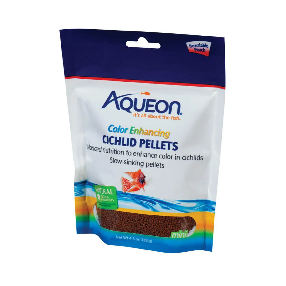 Aqueon Color Enhancing Cichlid Pellets Mini 4.5 oz