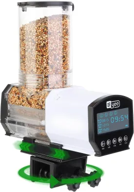 Automatic Fish Feeder for Indoor Aquarium, Rechargeable, Timer Function, Spiral Design, 500ML Large Capacity