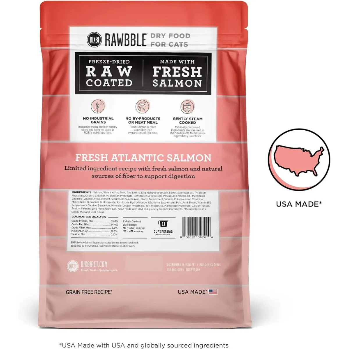Bixbi Rawbble Salmon Dry Cat Food 3lb