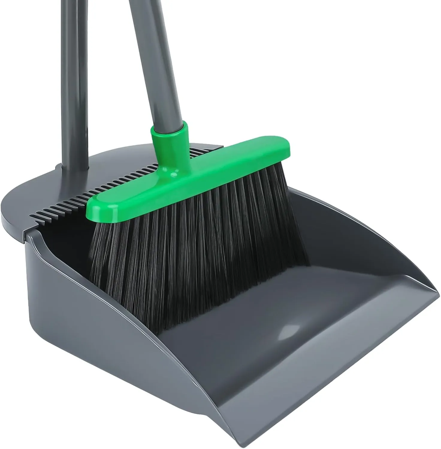 Broom with Dustpan Combo Set for Kitchen Office Lobby Floor Cleaning
