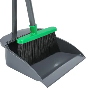 Broom with Dustpan Combo Set for Kitchen Office Lobby Floor Cleaning