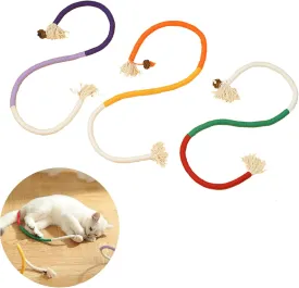 Cat Bite Rope Toys with silvervine Fruit Ball, Pet Chew Toys Teeth Cleaning, Cat Toys for Bored Adult Indoor Cats, Good for Cats Kittens Kitty Interactive and self Play, 3 Pack