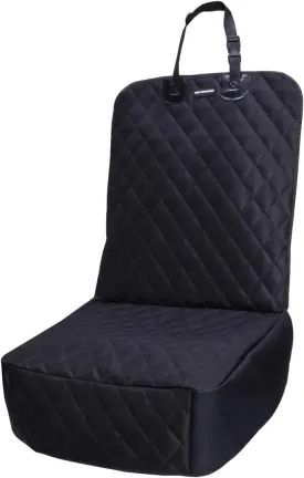 Dog Car Seat Covers 100% Waterproof Car Seat Protector for Pets Front Seat Scratch Proof Non-Slip Durable for Cars,Trucks & SUVs (Black)