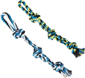 Dog Rope Toy for Aggressive Chewers, 2 Pack 20 Inch Heavy Duty Chew Toys for Teeth Cleaning, Cotton Rope Dog Tug Toy for Medium to Large Breed