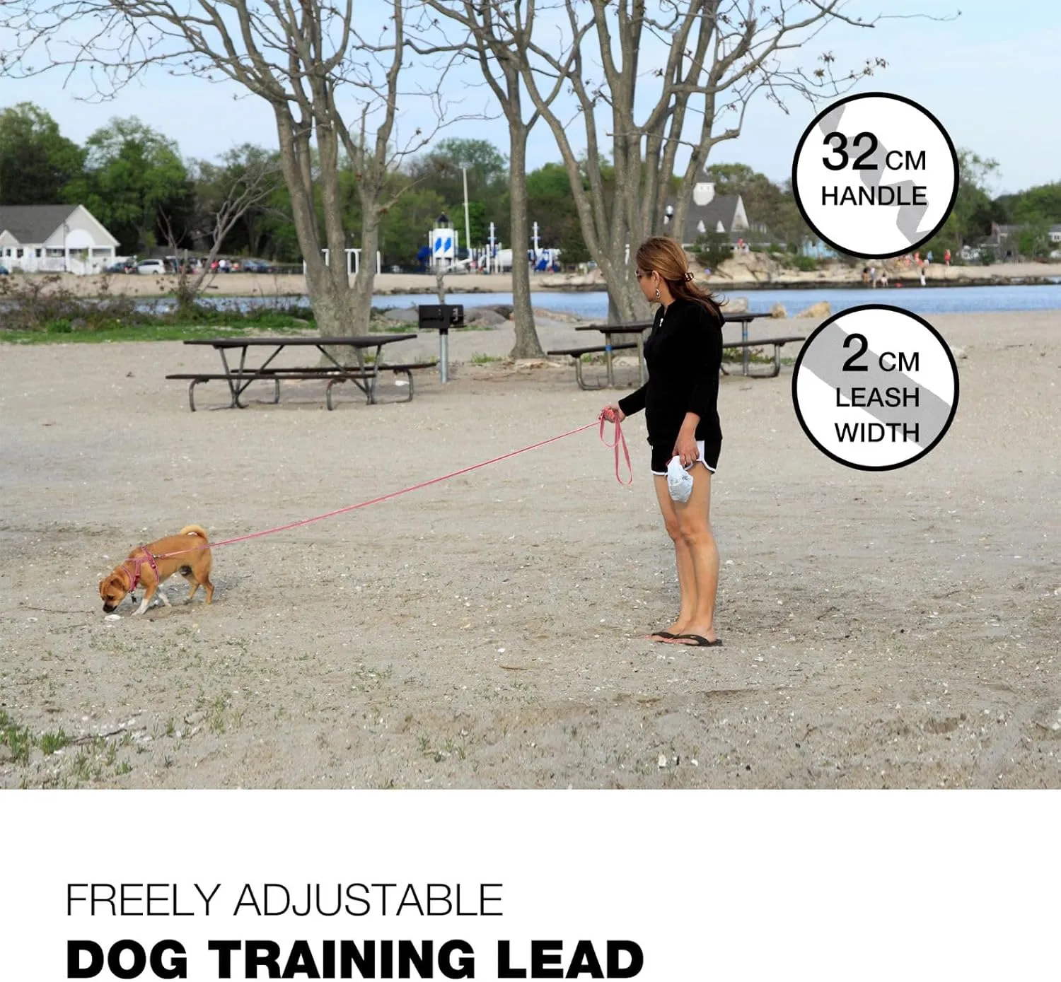 Dog Training Leash 15ft 20ft 30ft 50ft 100 feet - Extra Long Leash for Dogs with Padded Handle for Small Medium & Large Puppy Breed, Outdoor obedience, Agility Nylon Recall line Lead