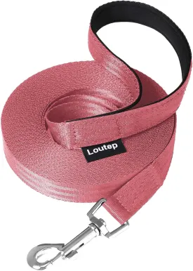 Dog Training Leash 15ft 20ft 30ft 50ft 100 feet - Extra Long Leash for Dogs with Padded Handle for Small Medium & Large Puppy Breed, Outdoor obedience, Agility Nylon Recall line Lead