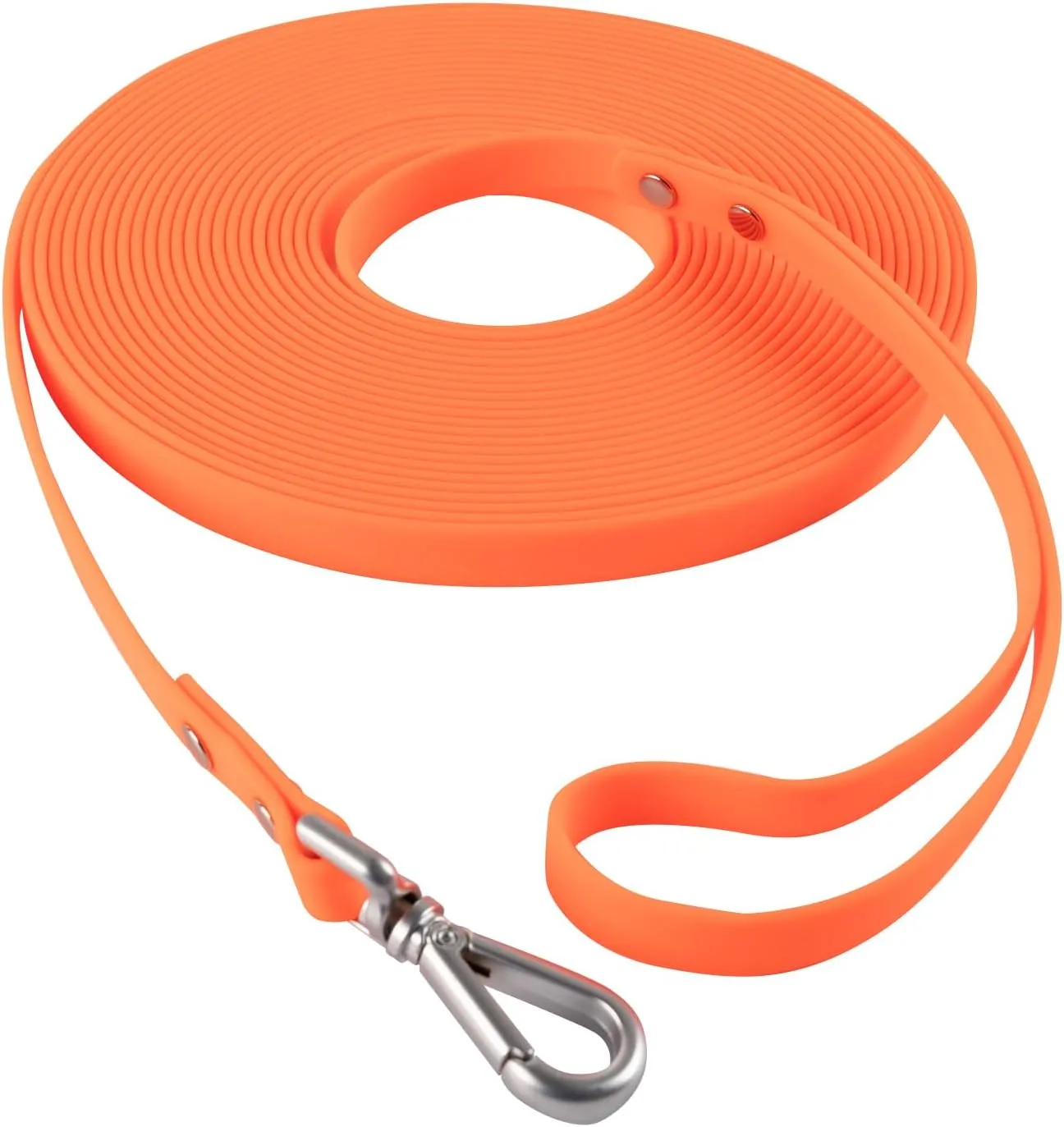 Dog Training Long Leash Waterproof Long Line Heavy Duty Outdoor Recall Lead 10ft 15ft 20ft 30ft 50ft for Small Medium Large Dog (Orange, 30FT)