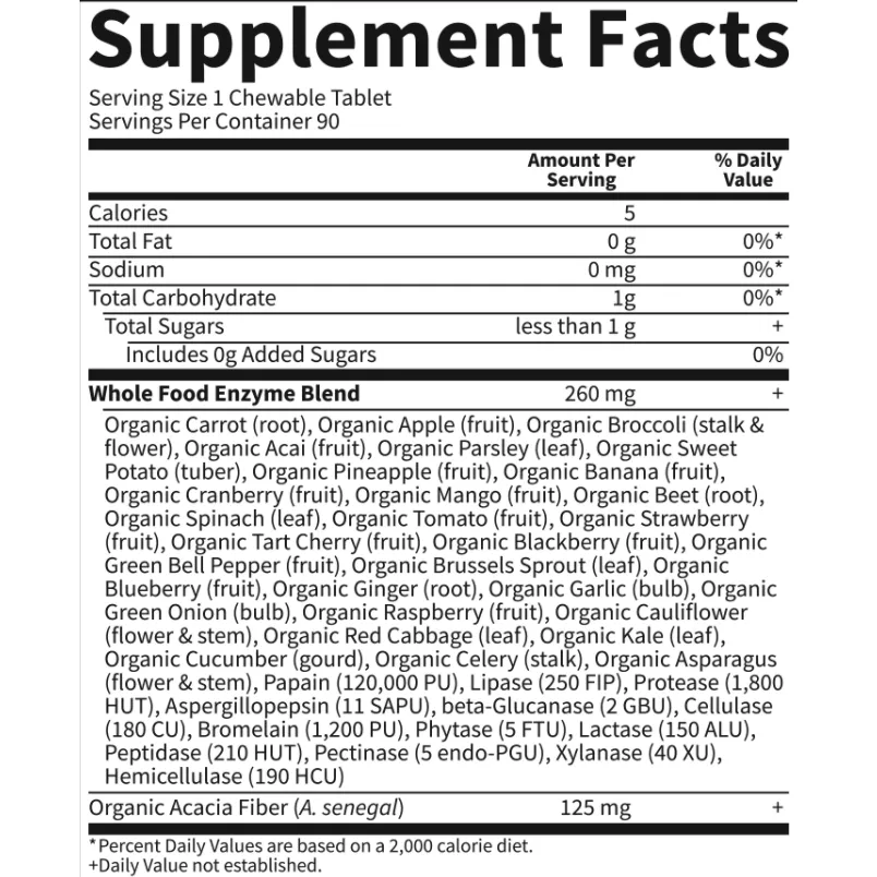 Dr. Formulated Organic Digest 90 chews by Garden Of Life