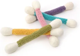 Glaciart One Swabs Cat Toys with Catnip - 5 PCS | Cute Cat Toys for Interaction, Exercise, & Play | Filled w/Organic Catnip for Anxiety & as Digestive Aid | Gift Idea