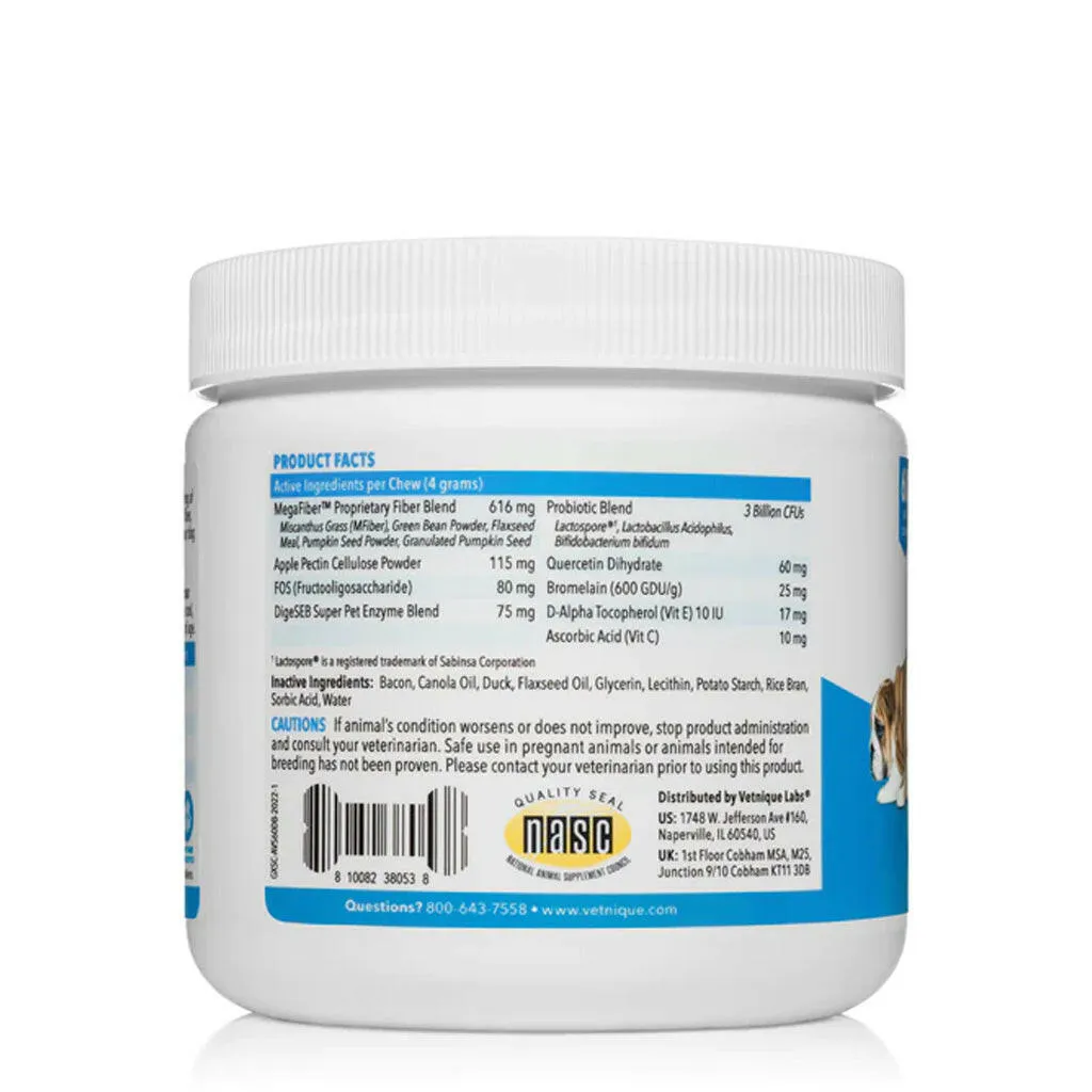 Glandex Advanced Vet Strength Anal Gland Support for Dogs, Duck & Bacon Flavor