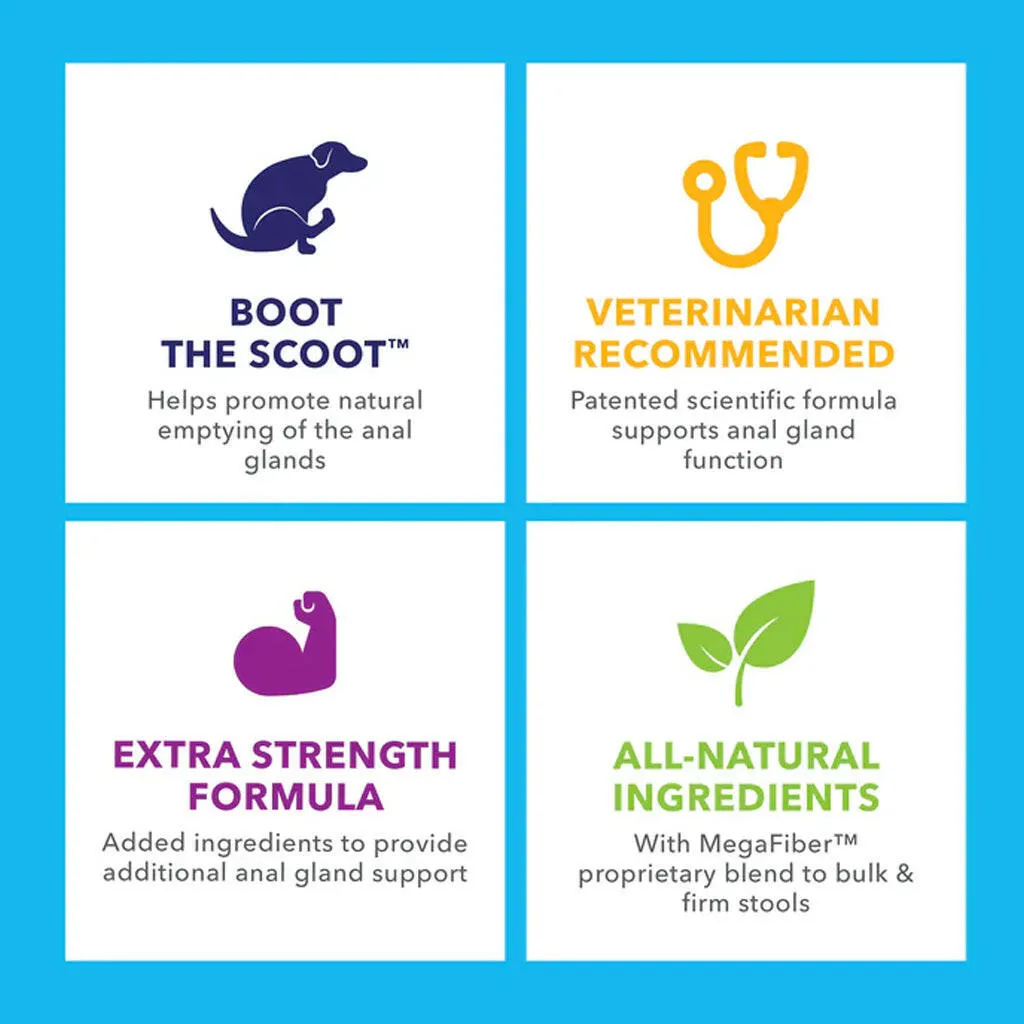 Glandex Advanced Vet Strength Anal Gland Support for Dogs, Duck & Bacon Flavor