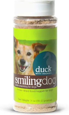 Herbsmith Kibble Seasoning  Freeze Dried Duck  Dog Food Topper for Picky Eaters  Grocery-Grade Fruits   Veggies  3oz