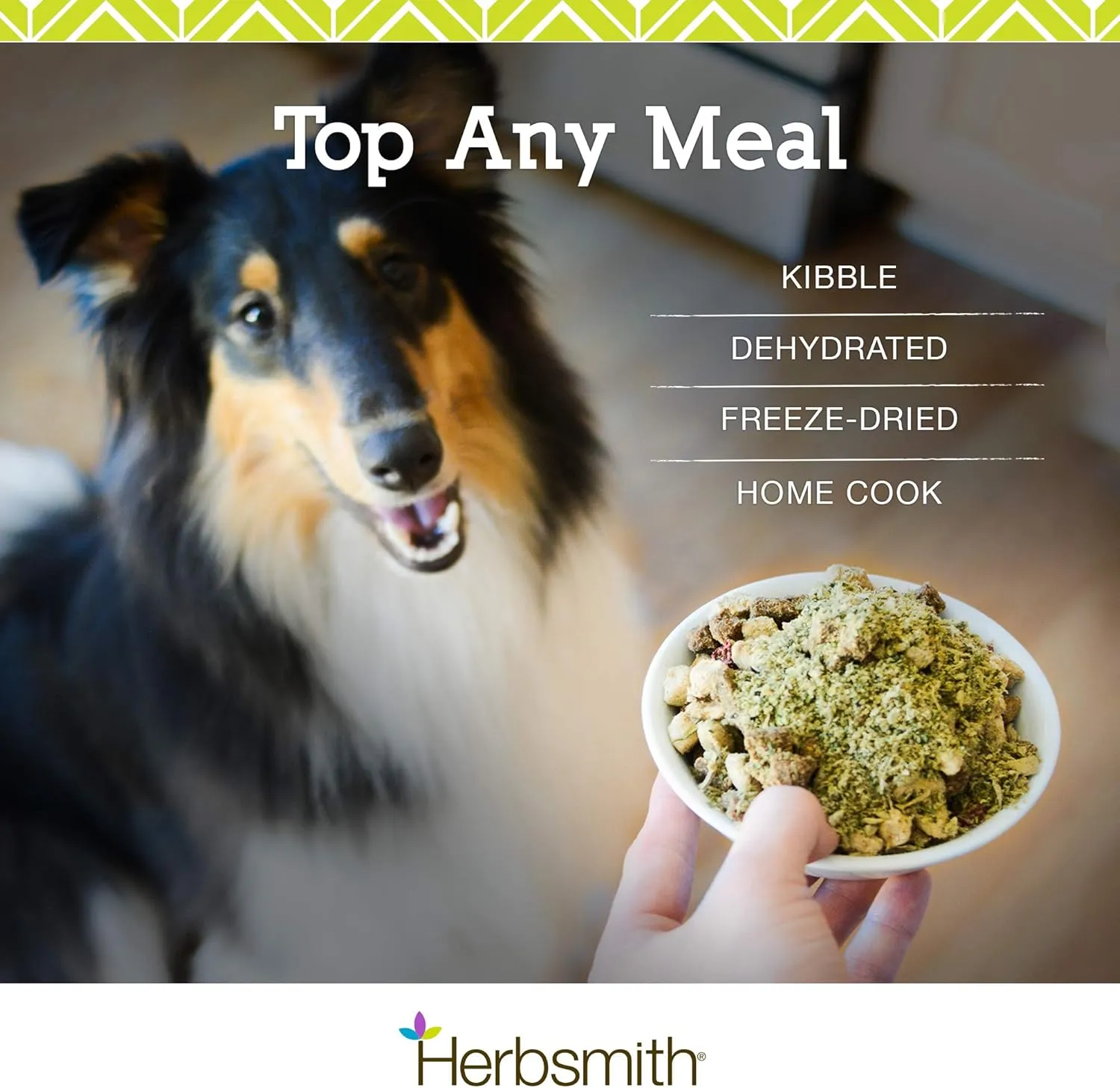 Herbsmith Kibble Seasoning  Freeze Dried Duck  Dog Food Topper for Picky Eaters  Grocery-Grade Fruits   Veggies  3oz