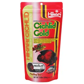 Hikari USA Cichlid Gold Medium Pellets Fish Food - 8.8oz
