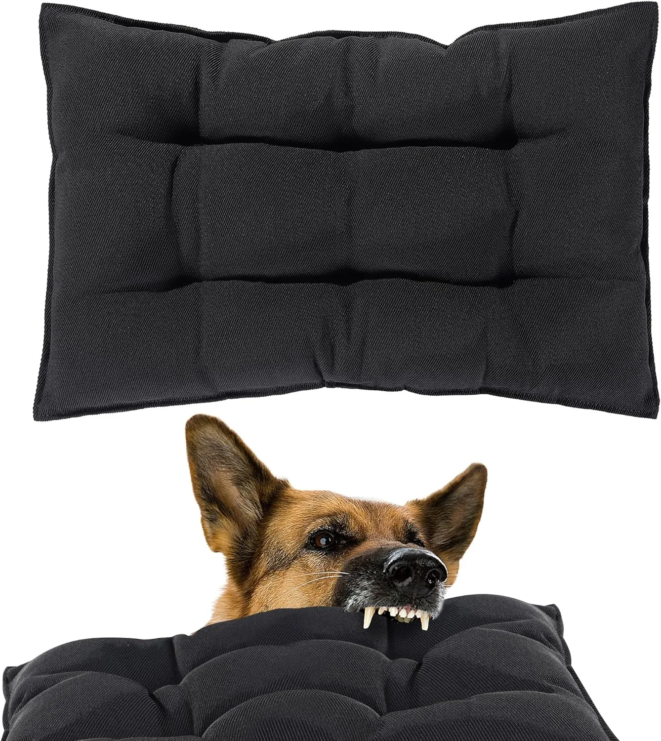 HOMBYS Chew Proof Dog Bed for Teething Puppy, Indestructible Durable and Water Resistant Crate Pad Mat for Aggressive Chewers, Kennel Pad for Medium Dogs Cages (X-Small (23" L x 17" W))