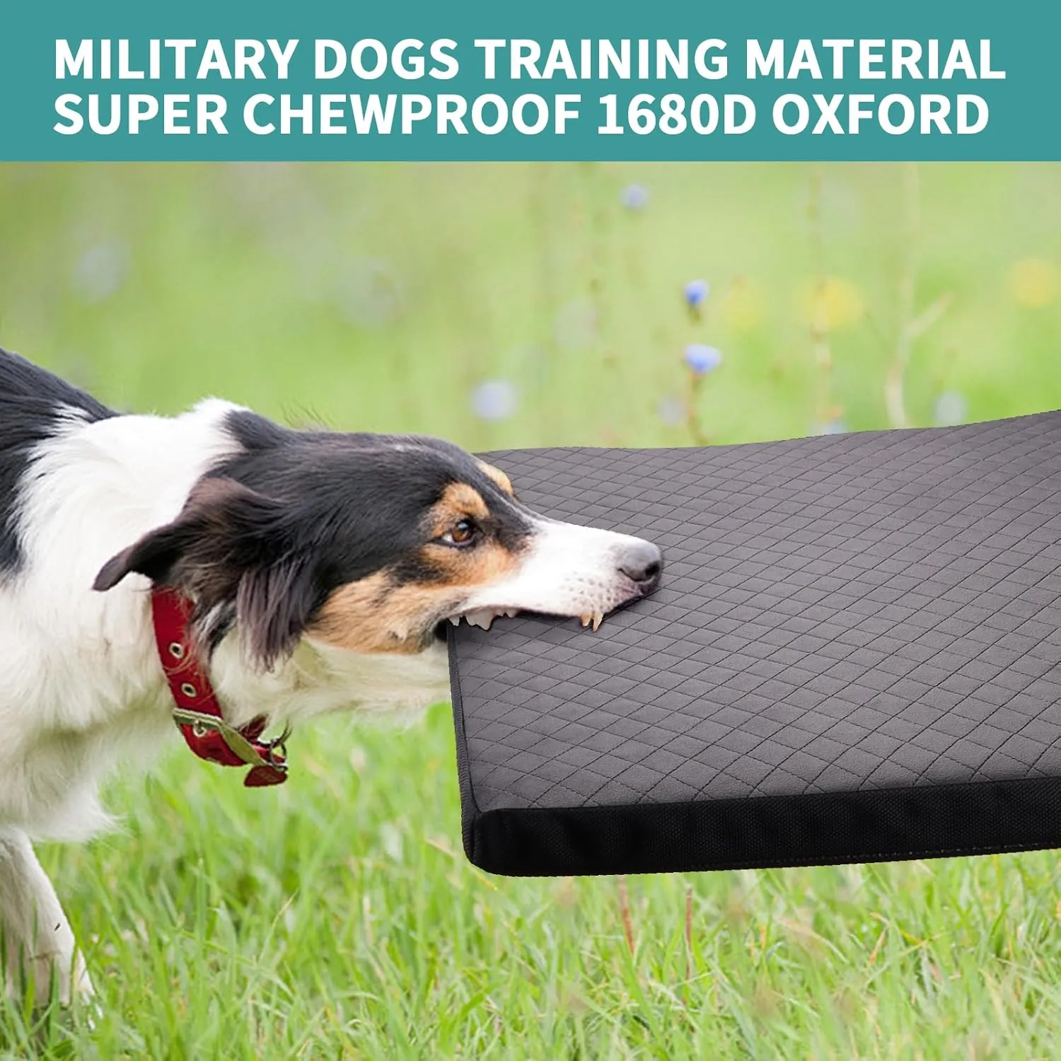 Indestructible Dog Beds, Chew Proof Dog Crate Pad for Aggressive Chewer, Washable Cover Quilted Dog Mat for Crate,Non-Slip Bottom Kennel Pad, Durable Dog Beds for Puppy (Gray, 40"x27")