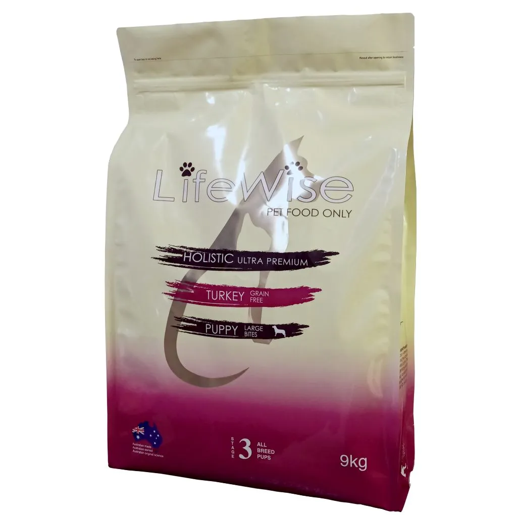 Lifewise Stage 3 Turkey and Vegetables Grain Free Large Bites Puppy Food