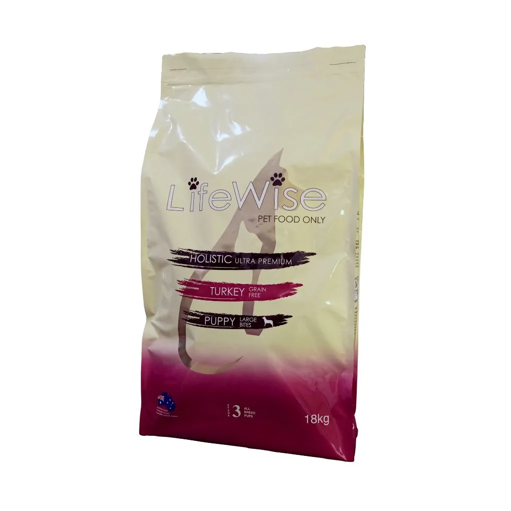 Lifewise Stage 3 Turkey and Vegetables Grain Free Large Bites Puppy Food