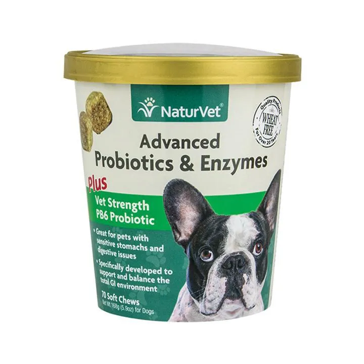 NaturVet Advanced Probiotics & Enzymes Soft Chew Dog Supply