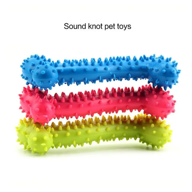 New Rubber Dog Toy with Thorn Bone Rubber Molar Teeth Pet Toy Dog bite Resistant Molar Training Drop Ship
