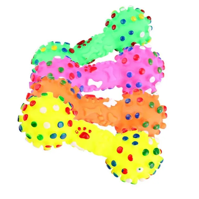 New Rubber Dog Toy with Thorn Bone Rubber Molar Teeth Pet Toy Dog bite Resistant Molar Training Drop Ship