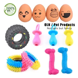 New Rubber Dog Toy with Thorn Bone Rubber Molar Teeth Pet Toy Dog bite Resistant Molar Training Drop Ship