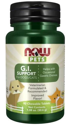 NOW Pets GI Support Dog & Cat Supplement, 90 ct