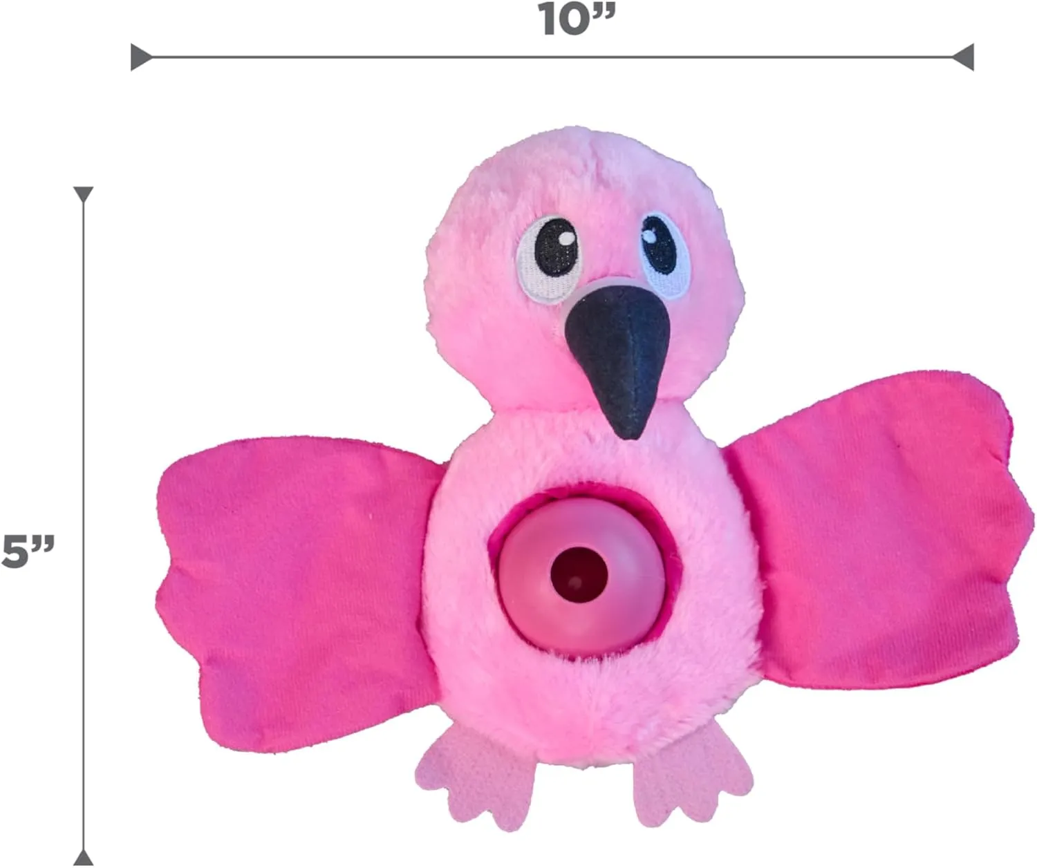 Outward Hound by Nina Ottosson Hide-Ablez Plush Dog Puzzle with Treat Ball, Flamingo, Pink