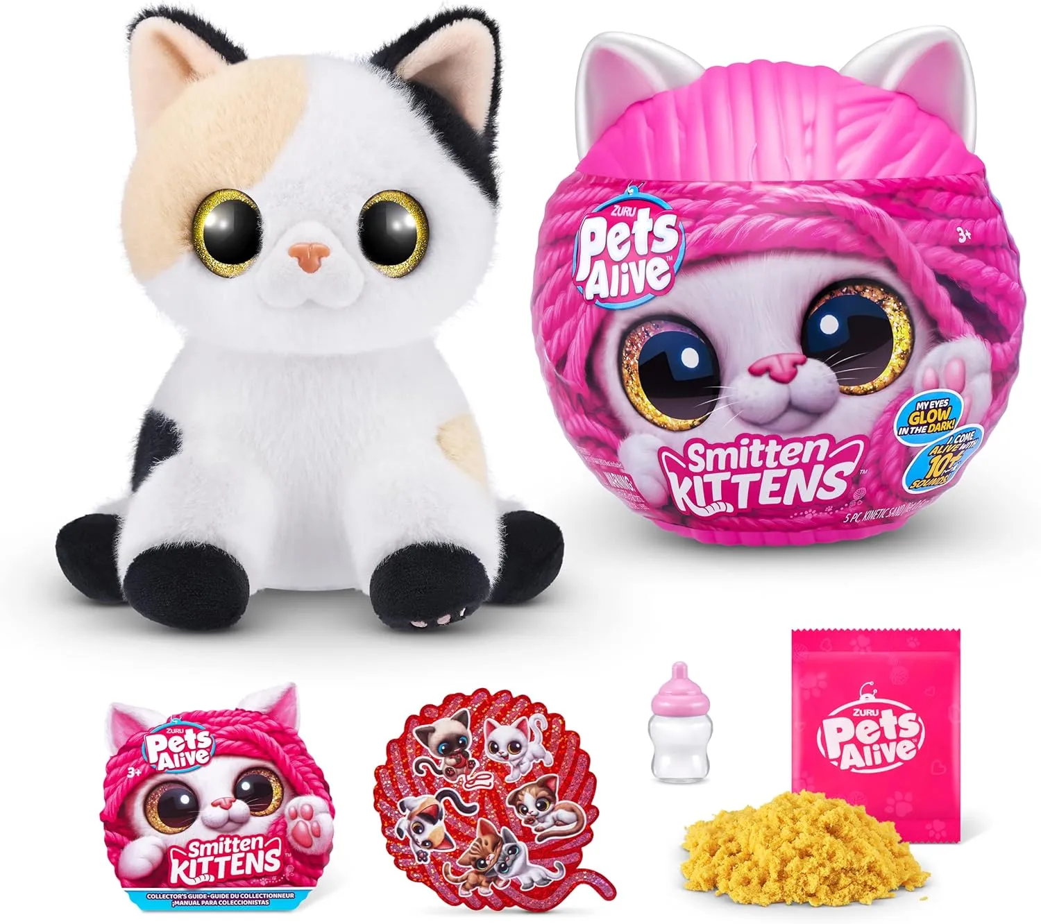 Pets Alive Smitten Kittens Surprise (Calico Cat Minx) by ZURU Nurture Play Soft Toy Unboxing Adopt Interactive 10 Sounds