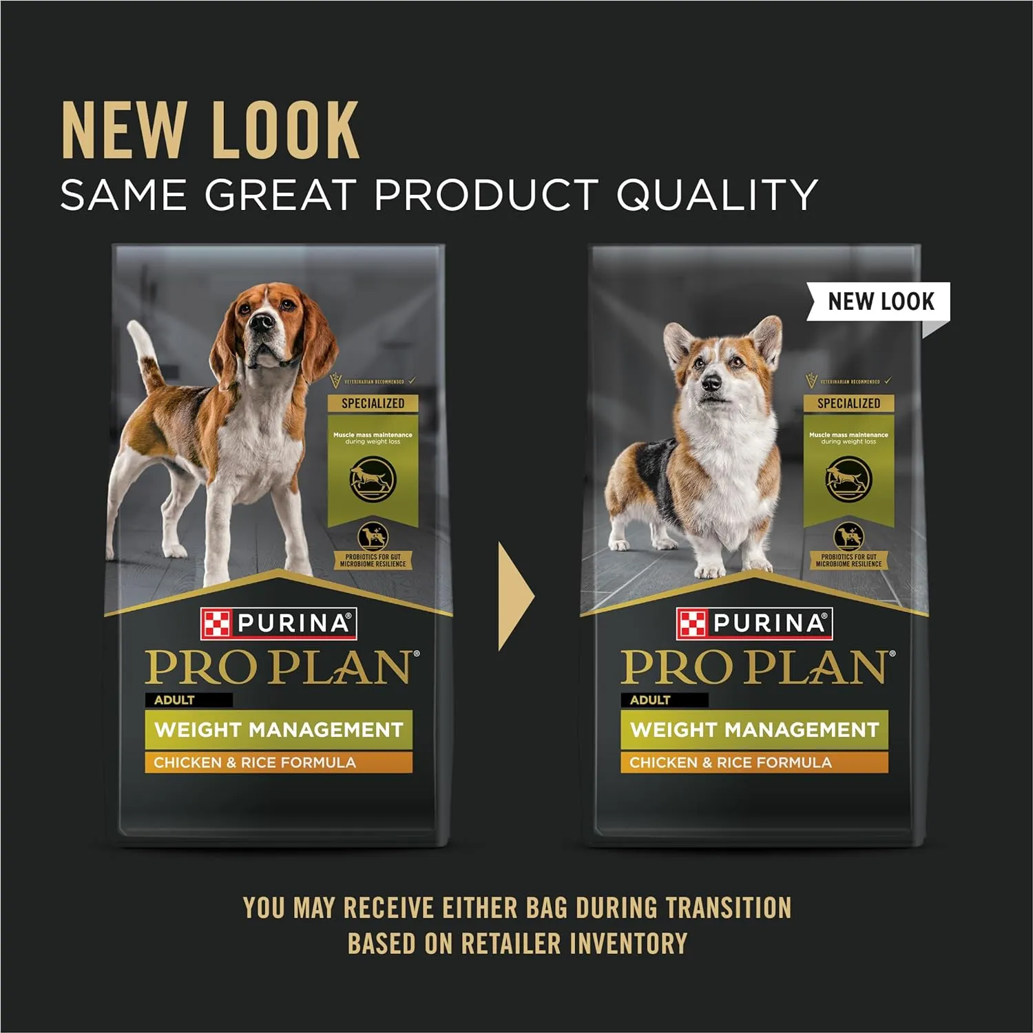 Purina Pro Plan Weight Management Dry Dog Food Chicken and Rice Formula - 34 lb. Bag
