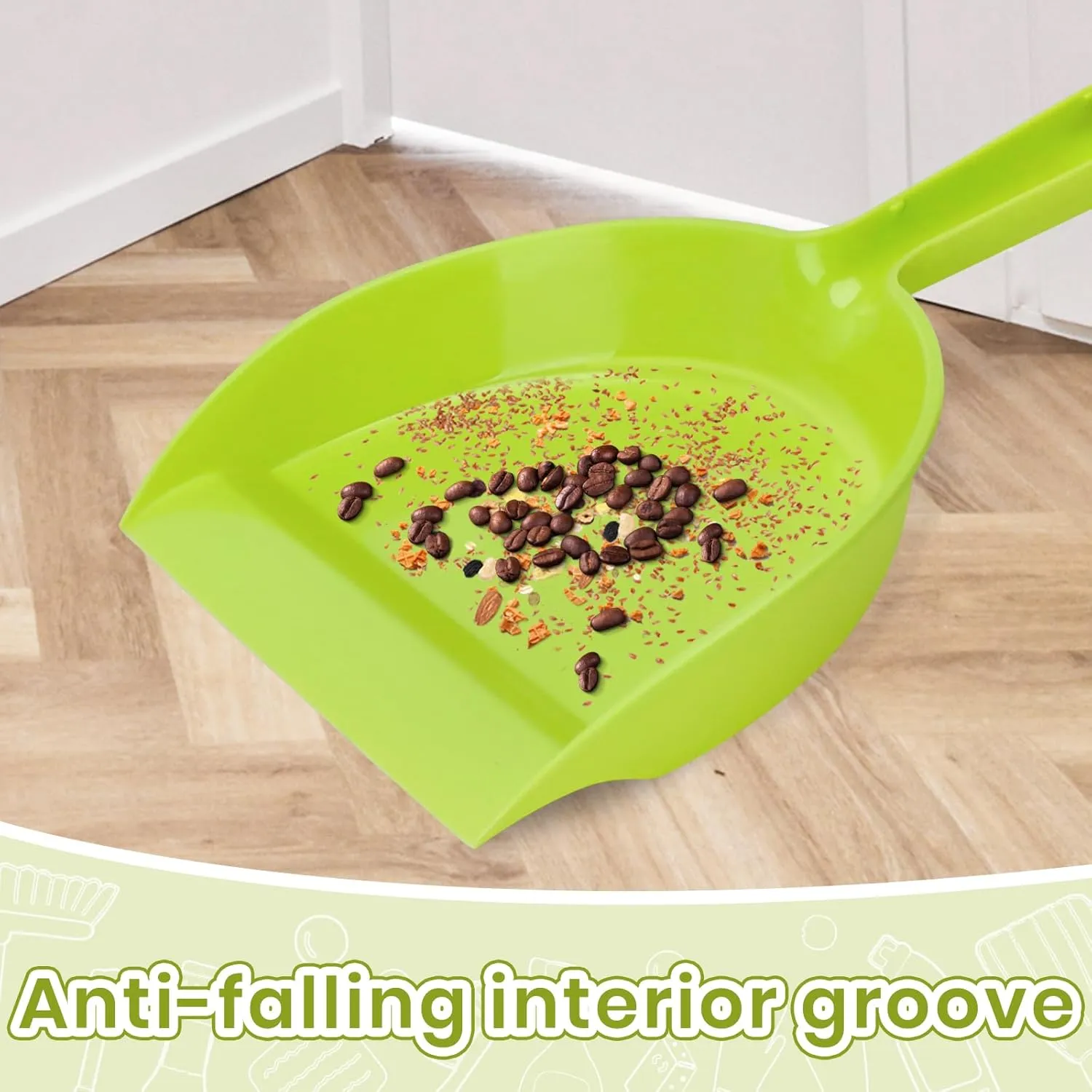 Small Broom and Dustpan Set  Dust Pan and Brush Set, Handheld Dustpan with Brush Combo for Pet Camping Tent Home Cleaning
