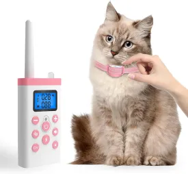 Smallest Cat Shock Collar, Cats Bark Collar with 2300Ft Remote, Lightest Cat Training Collar for Small Cats 5-15lbs & Above with Beep Vibration Shock Light Effective for Bad Behaviour IP67 Waterproof
