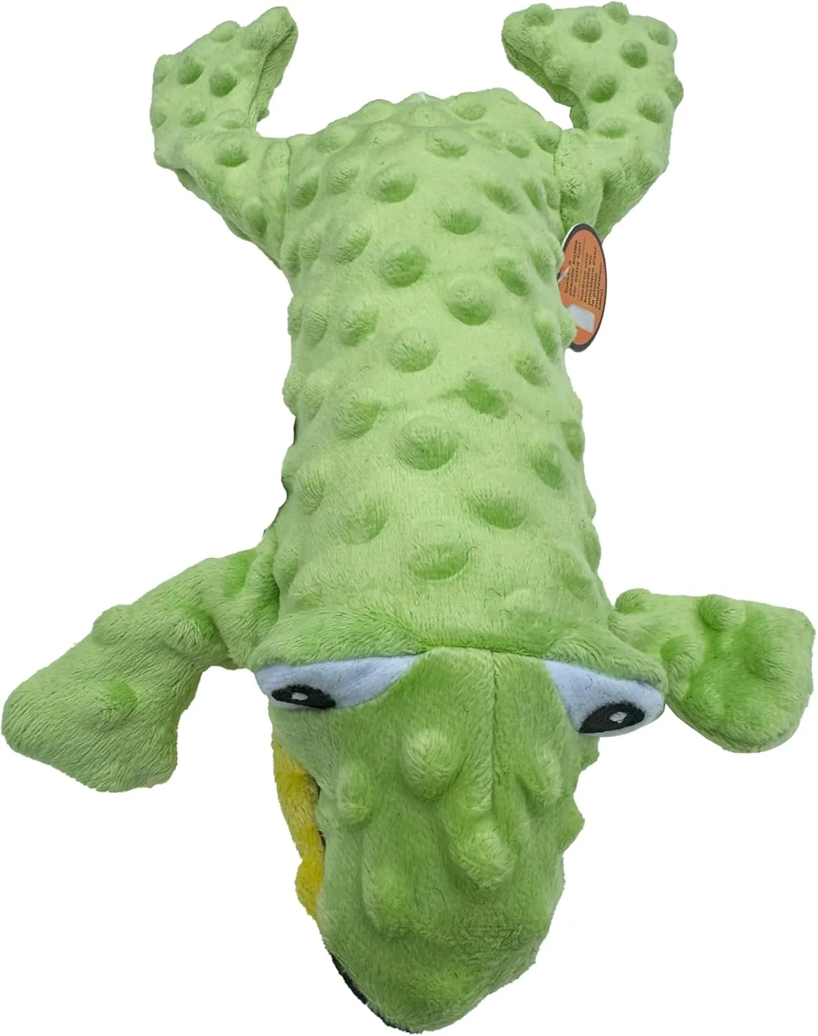 SPOT Skinneeez Extreme Stuffers Frog - Stuffing Free Dog Toy With Squeaker & Rip Stop Mesh Lining for Durability - Insert Plastic Bottle for Extra Crunch, For Small to Medium Puppies & Dogs - 14in