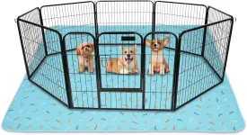 Washable Pee Pads for Dogs 72"x72", Extra Large Reusable Puppy Pads Pet Training Pads for Dog Playpen, Waterproof Pee Pads for Puppy Playpen, Whelping Pad, Dog Playpen Indoor - Sky Blue