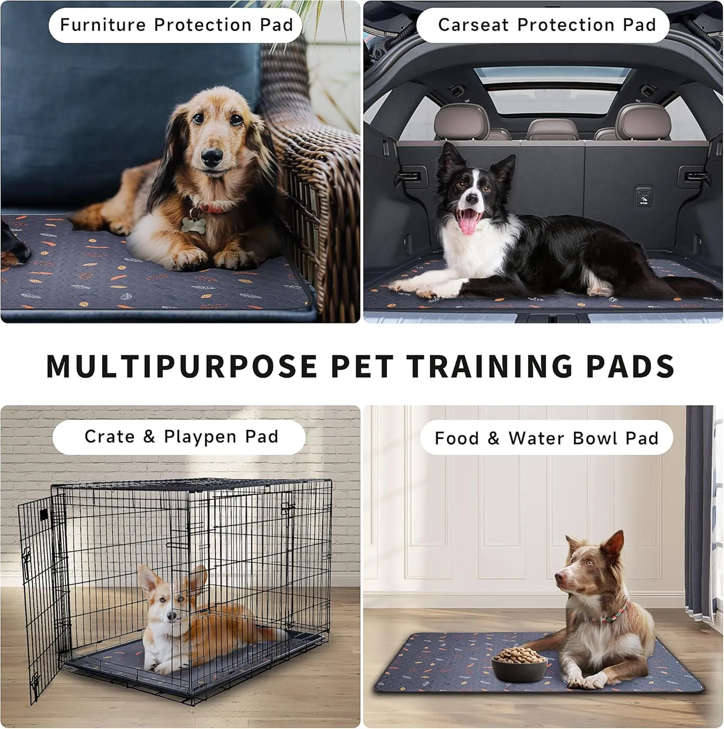 Washable Pee Pads for Dogs 72"x72", Extra Large Reusable Puppy Pads Pet Training Pads for Dog Playpen, Waterproof Pee Pads for Puppy Playpen, Whelping Pad, Dog Playpen Indoor - Sky Blue