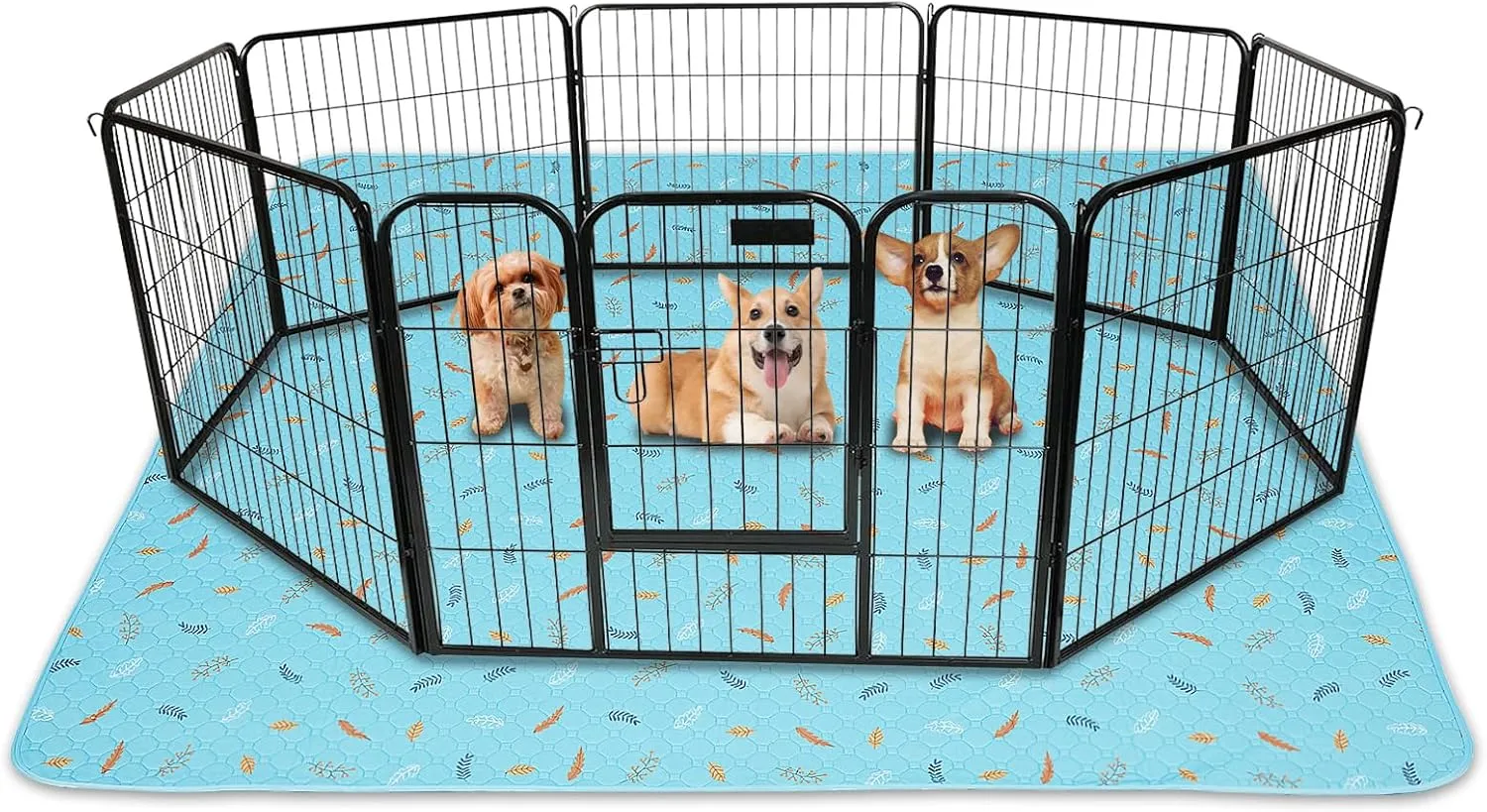 Washable Pee Pads for Dogs 72"x72", Extra Large Reusable Puppy Pads Pet Training Pads for Dog Playpen, Waterproof Pee Pads for Puppy Playpen, Whelping Pad, Dog Playpen Indoor - Sky Blue