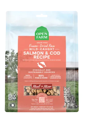 Wild-Caught Salmon & Cod Freeze Dried Raw Cat Food